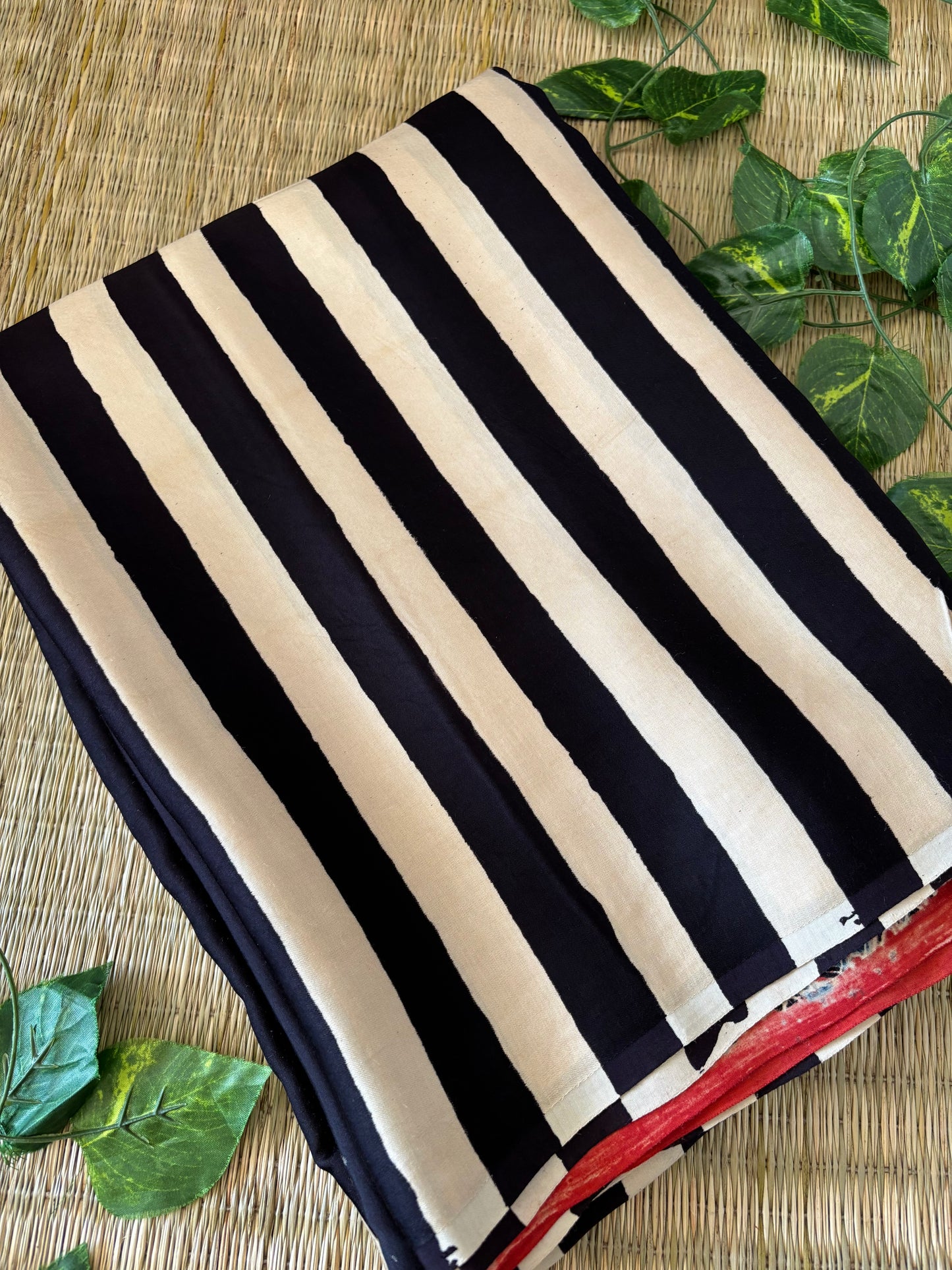 Ajrakh Modal Silk Saree