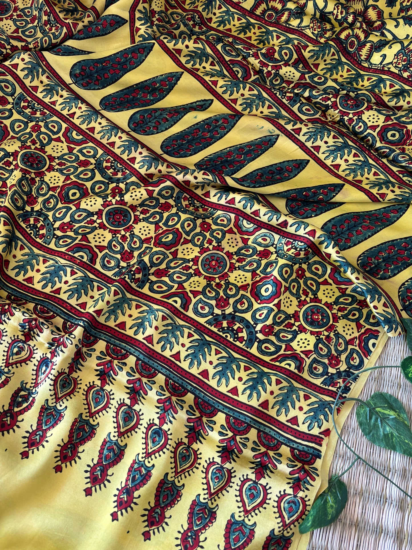 Ajrakh Modal Silk Saree