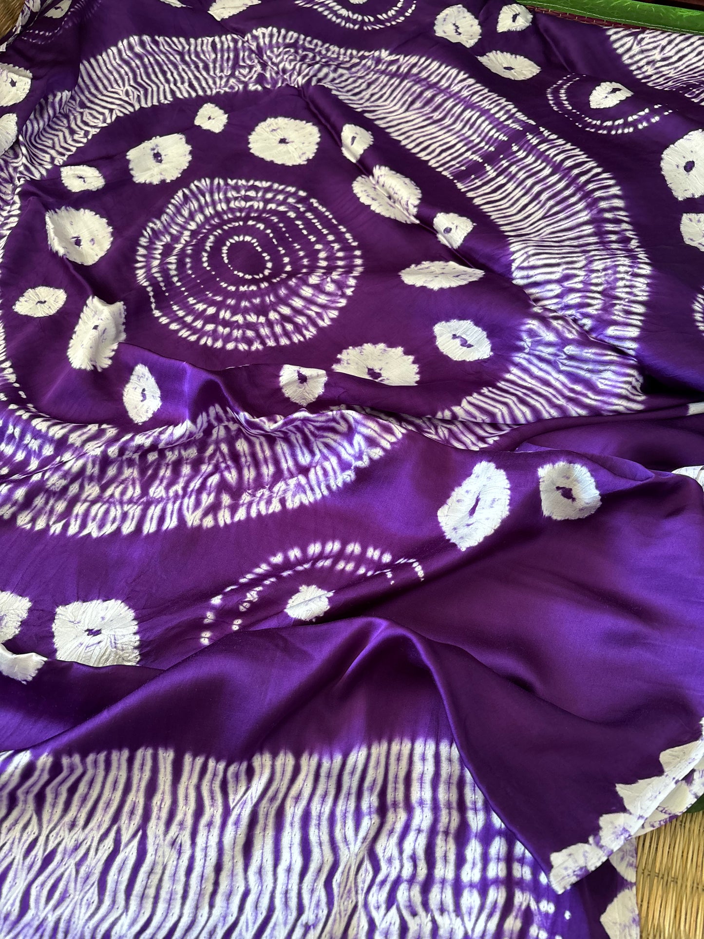 Modal Needle Shibori Saree (Purple)