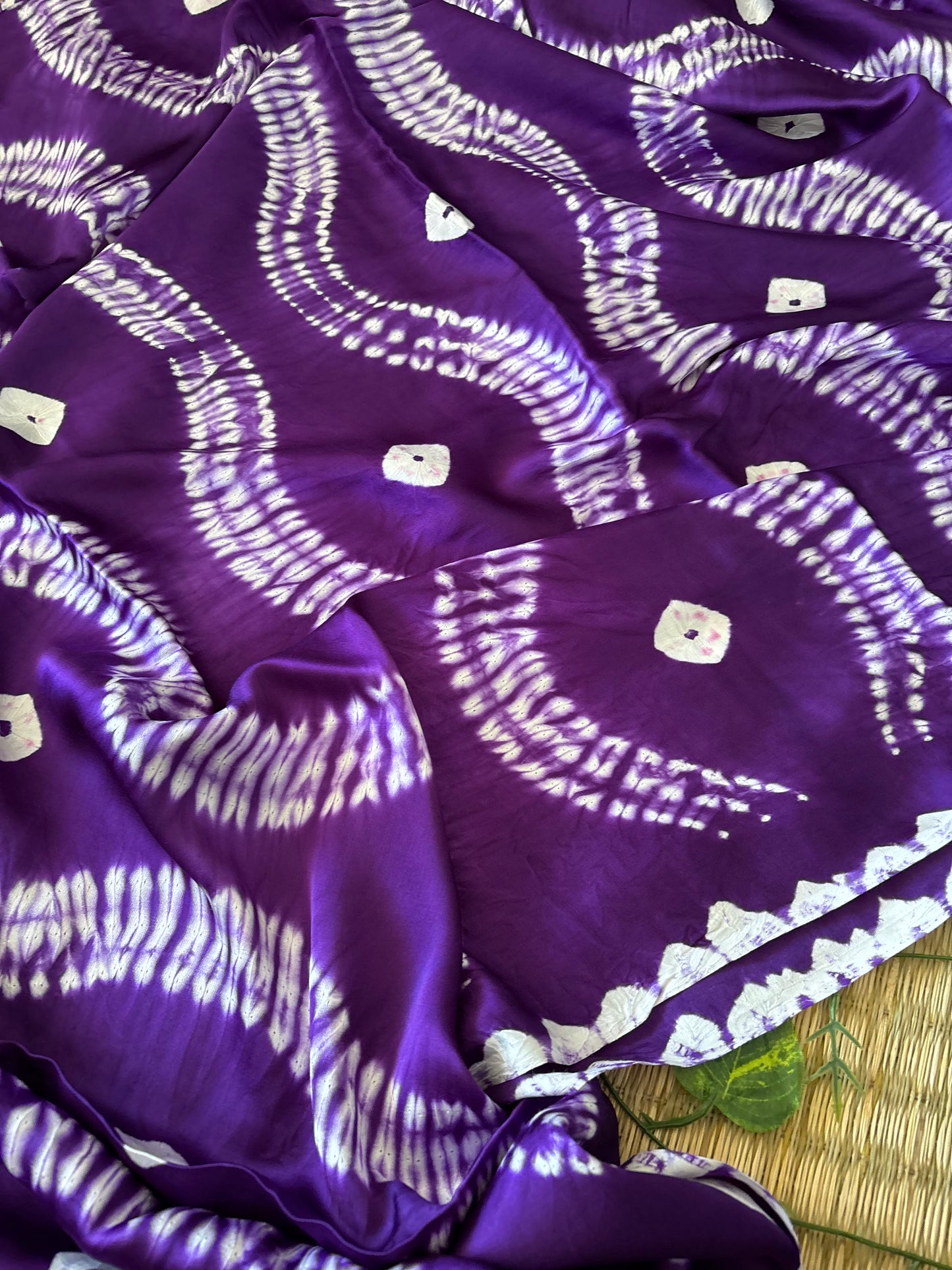 Modal Needle Shibori Saree (Purple)