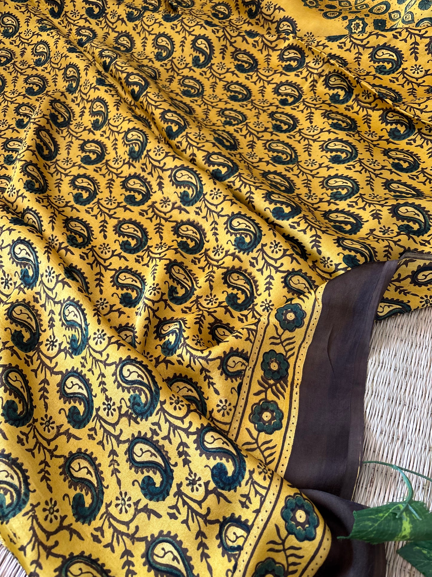 Ajrakh Modal Silk Saree