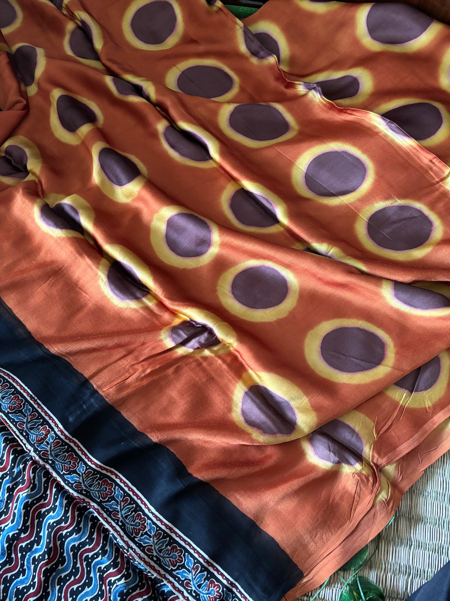 Modal Clamp Ajrakh Saree