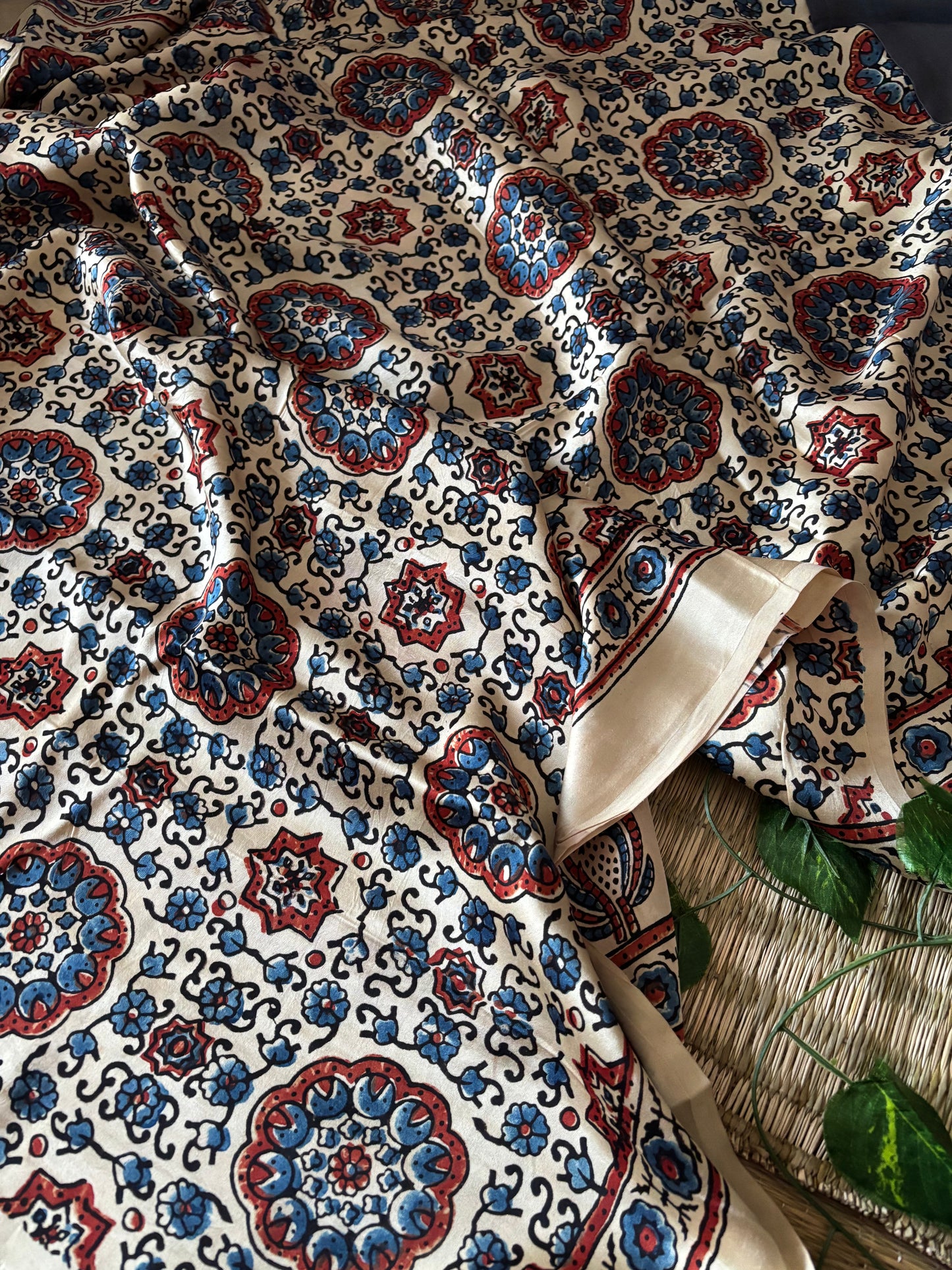 Modal Clamp Ajrakh Saree