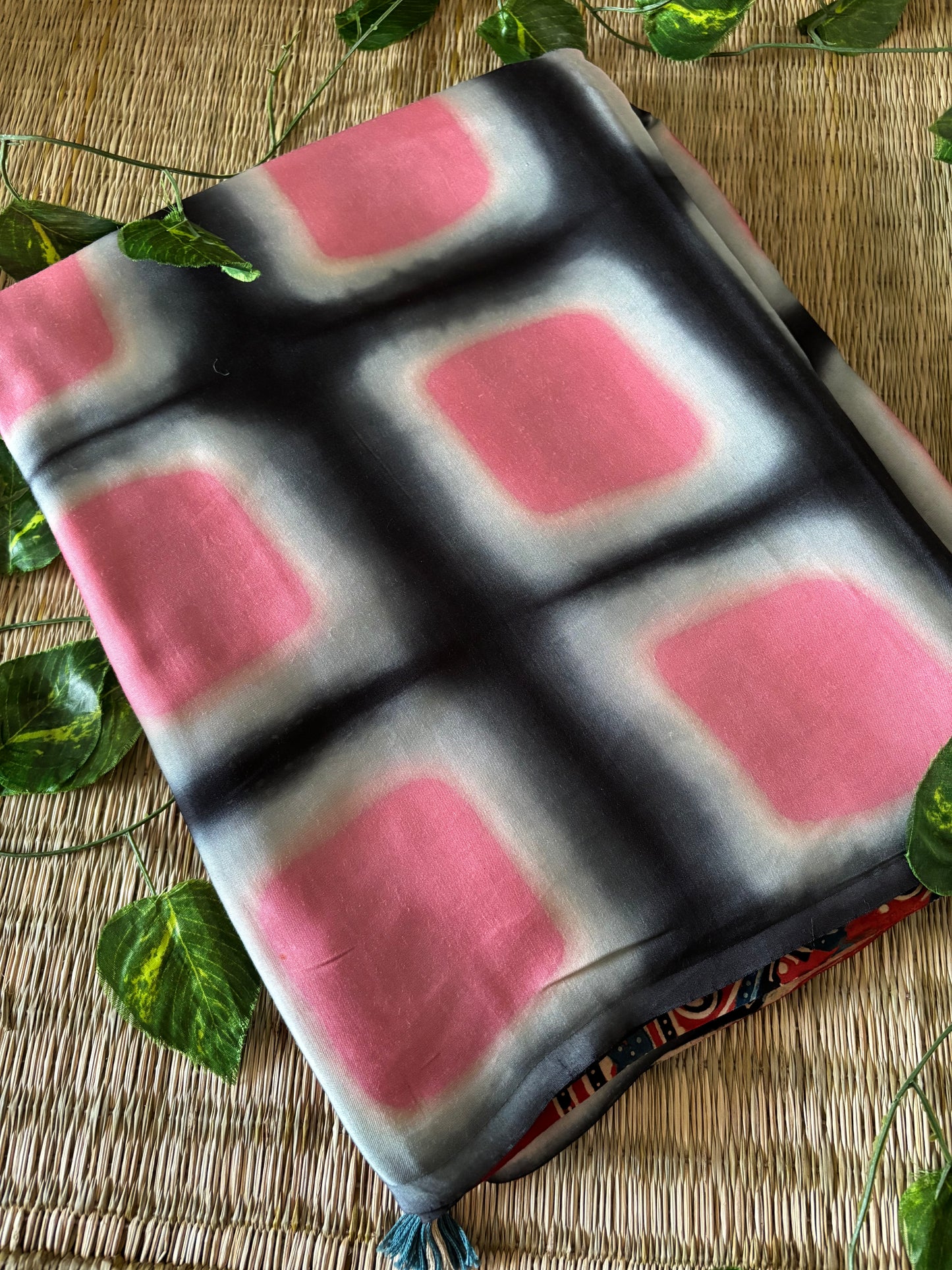 Modal Clamp Ajarakh Saree