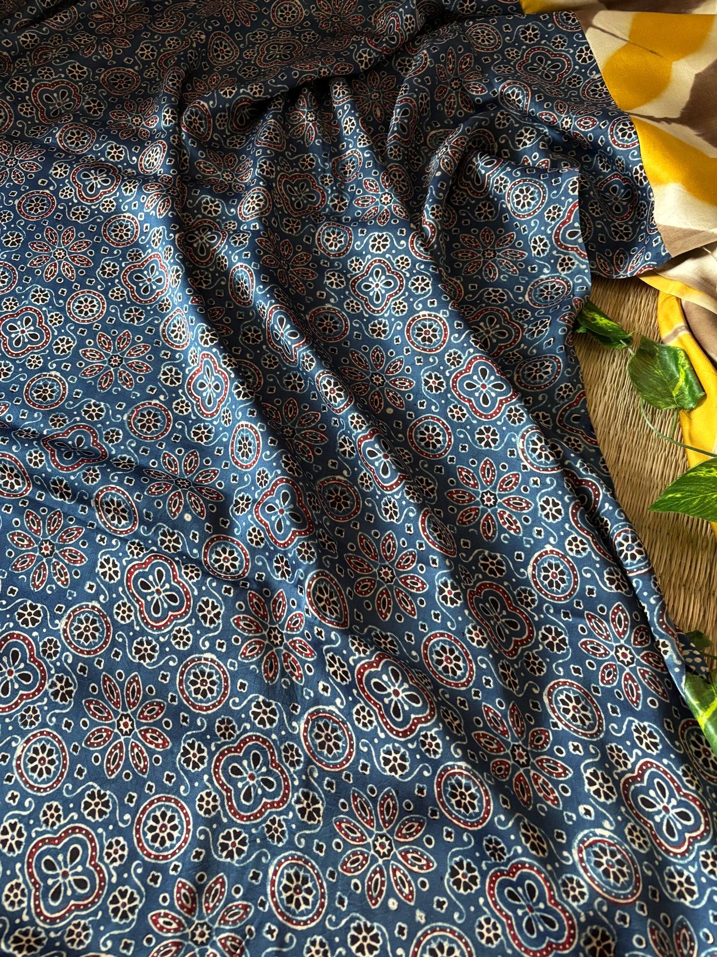 Modal Clamp Ajrakh Saree