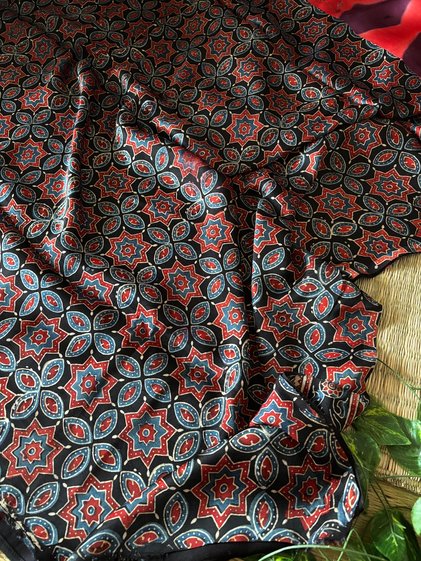 Modal Clamp Ajrakh Saree