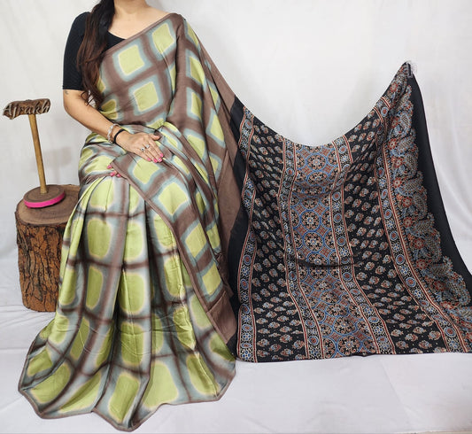 Modal Clamp Ajarakh Saree